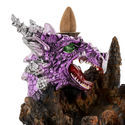 Suporte de incenso backflow dragão roxo