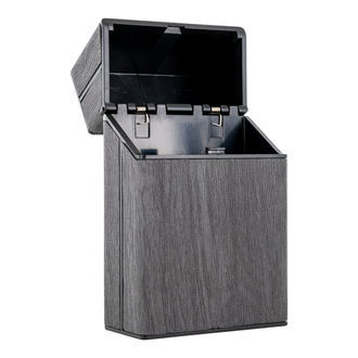 Estojo para cigarros com acabamento em madeira