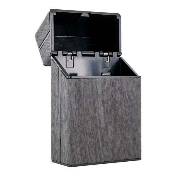 Estojo para cigarros com acabamento em madeira