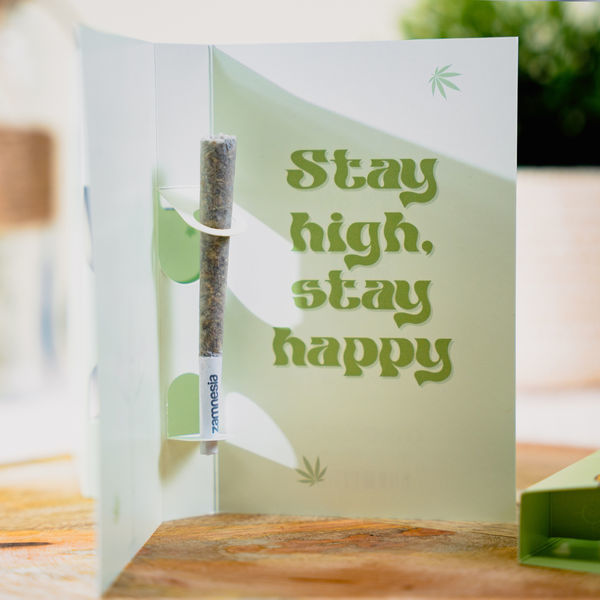 Cartão de felicitações "A enviar boas vibrações"