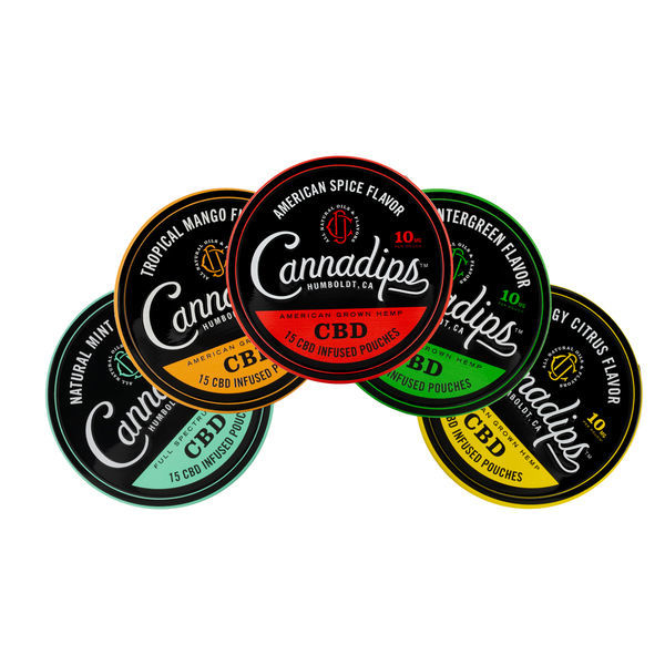 Saquetas de snus de cânhamo com CBD (Cannadips)
