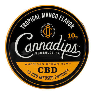 Saquetas de snus de cânhamo com CBD (Cannadips)