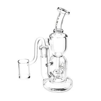 Pulsar Emergence Hourglass Recycler em Vidro para Dab