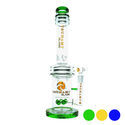 Bong Tsunami Glass com perc duplo honeycomb e botão, 40 cm