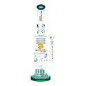 Bong em vidro Tsunami tipo Barrel com percolador em favo de mel, 20''