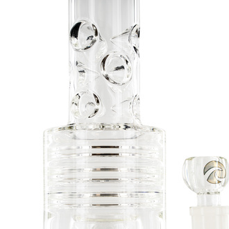 Bong em vidro Tsunami tipo Barrel com percolador em favo de mel, 20''