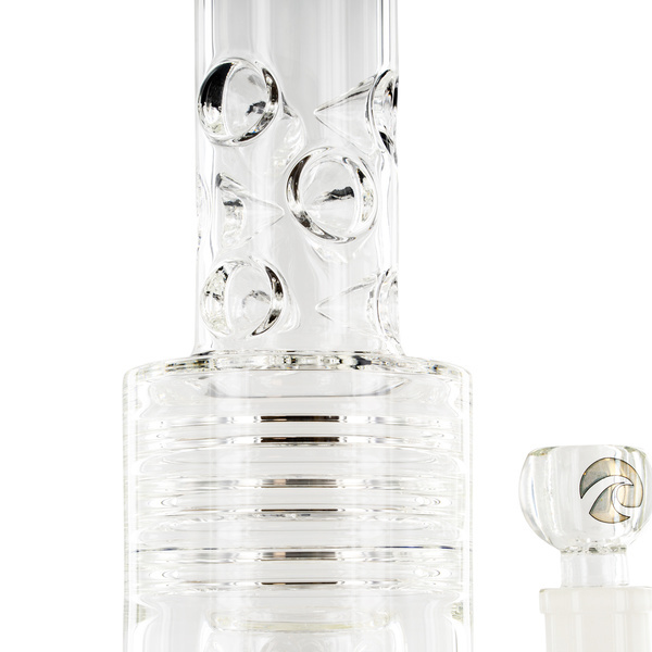 Bong em vidro Tsunami tipo Barrel com percolador em favo de mel, 20''