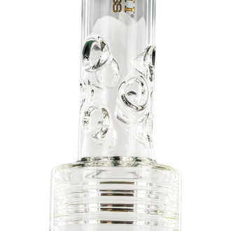 Bong em vidro Tsunami tipo Barrel com percolador em favo de mel, 20''