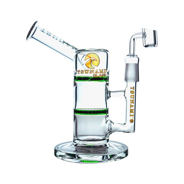 Bongo para dabs Side Neck Honey Turbine 23 cm (Tsunami Glass)
