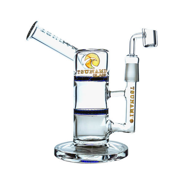 Bongo para dabs Side Neck Honey Turbine 23 cm (Tsunami Glass)