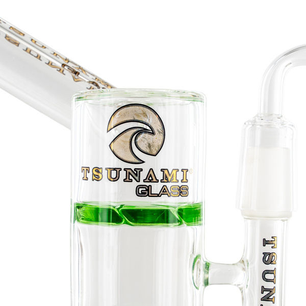 Bongo para dabs Side Neck Honey Turbine 23 cm (Tsunami Glass)
