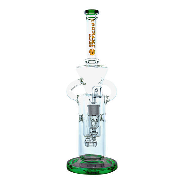 Shower Head Swiss Recycler Dab Rig 33 cm (Tsunami Glass)