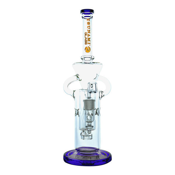 Shower Head Swiss Recycler Dab Rig 33 cm (Tsunami Glass)