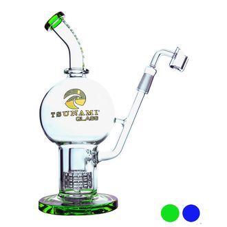 Bong dab "Globo" com percolador tipo "chuveiro" 28 cm (Tsunami Glass)