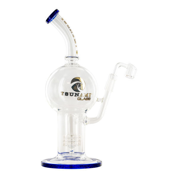 Bong dab "Globo" com percolador tipo "chuveiro" 28 cm (Tsunami Glass)