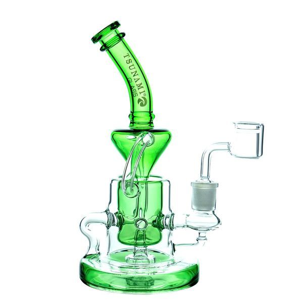 Recycler Dab Rig com Difusor Shower Head 9″ (Tsunami Glass)