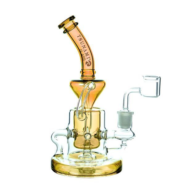 Recycler Dab Rig com Difusor Shower Head 9″ (Tsunami Glass)