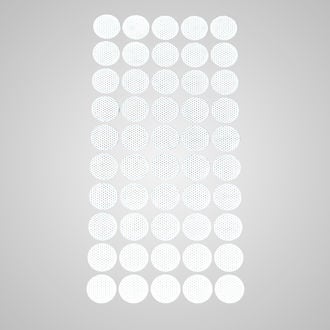Filtros aderentes para tampas, pack de 50 (Microppose)