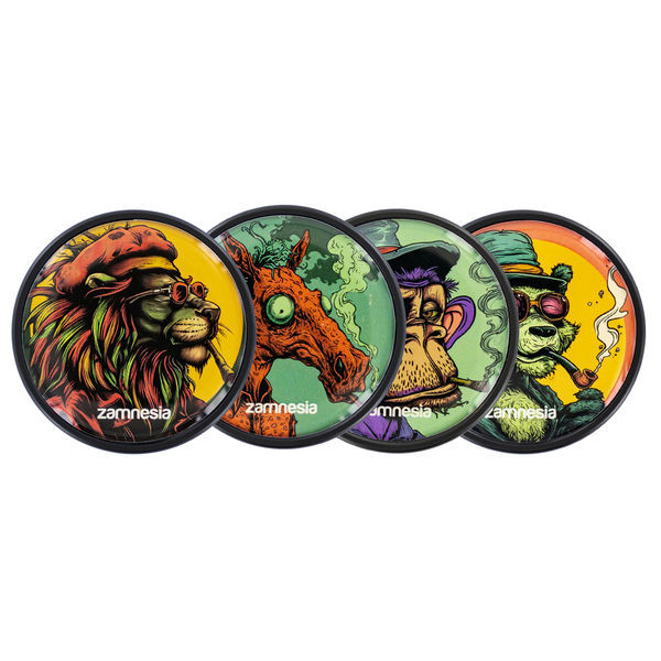 Coleção de moinhos metálicos Blazing Beasts (Zamnesia) - 4 partes Ø50mm