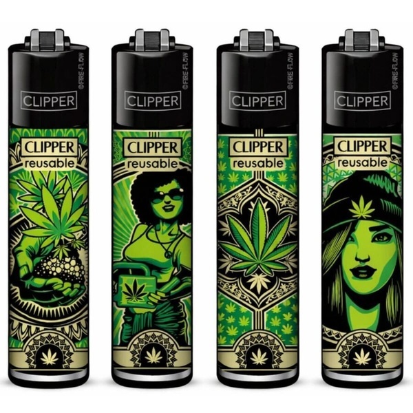 Isqueiro Arte de Erva Clássica (Clipper)