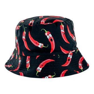 Chapéu bucket com padrão de malaguetas