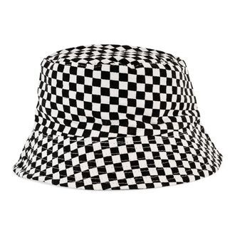 Chapéu tipo balde com padrão axadrezado