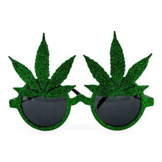 Óculos de sol com folha de ganja