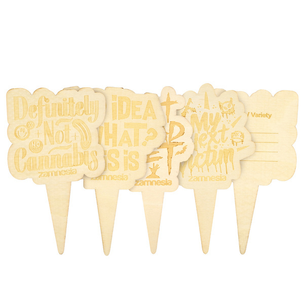 Marcadores de vasos em madeira (Zamnesia)