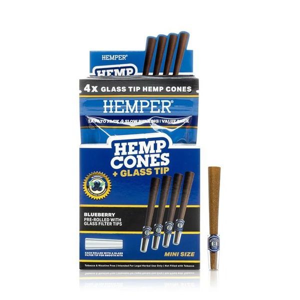 Hemp cones 1¼ + ponta de vidro 4 unidades (Hemper)