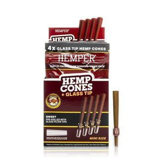Hemp cones 1¼ + ponta de vidro 4 unidades (Hemper)