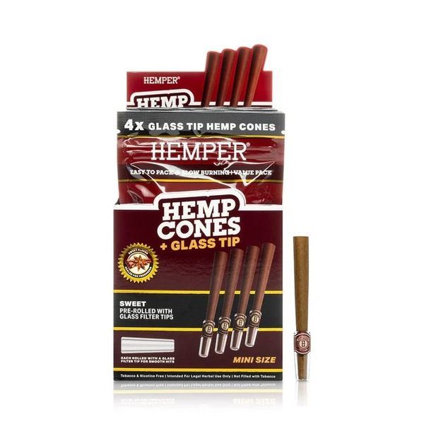Hemp cones 1¼ + ponta de vidro 4 unidades (Hemper)