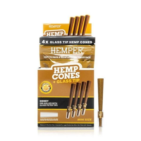 Hemp cones 1¼ + ponta de vidro 4 unidades (Hemper)
