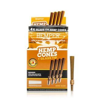 Hemp cones 1¼ + ponta de vidro 4 unidades (Hemper)