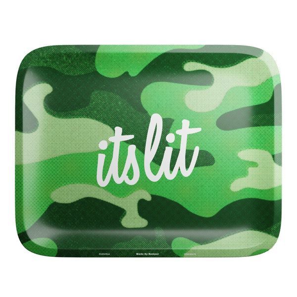 Está em alta! Tabuleiro para enrolar Light Green Camouflage (Hemper)