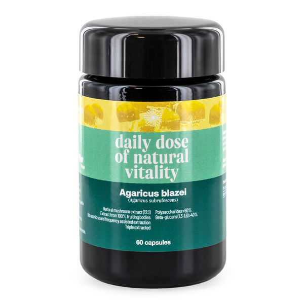 Cápsulas de cogumelo Agaricus Blazei (Foodsporen)