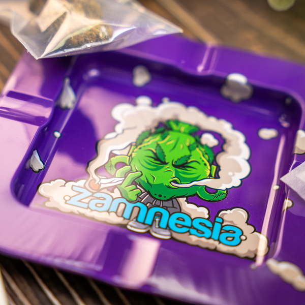 Budhead cinzeiro quadrado em metal (Zamnesia)