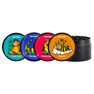 Colecção de moedores de metal Puff Pals (Zamnesia) - 4 partes Ø63mm