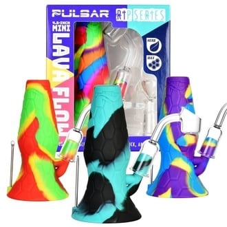 Conjunto de dab rig em silicone RIP Series Mini Lava Flow (Pulsar)