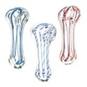 Cachimbo de vidro pequeno com riscas