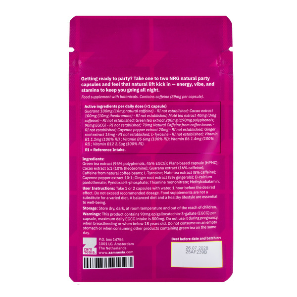 Cápsulas Natural Party (Zamnesia)