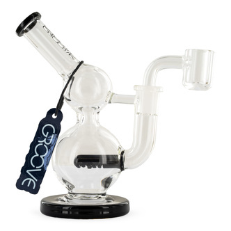Micro bong de vidro redondo (Groove)