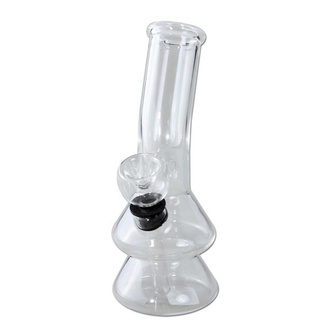Mini bong de vidro (Black Leaf)