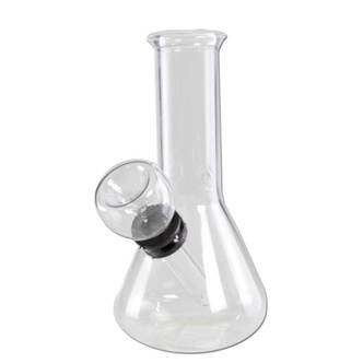 Mini bong de vidro com chillum de encaixe