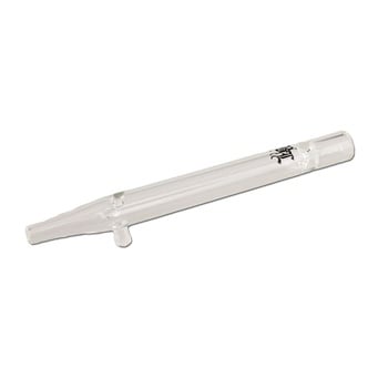 One Hitter de vidro com boquilha e apoio anti-rolamento (Black Leaf)