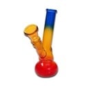 Bong de vidro Rasta inclinado
