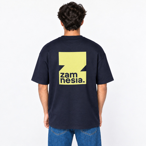 T-shirt navy - yellow logo Zamnesia