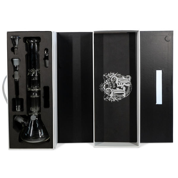 Bong em vidro para ervas e óleos Black Leaf