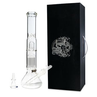 Bong em vidro para ervas e óleos Black Leaf
