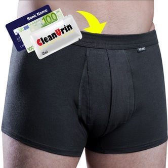 Roupa interior com bolso secreto para homem