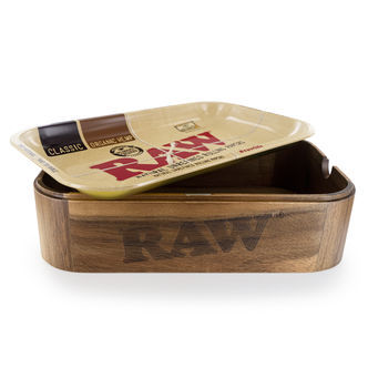 Caixa de Madeira RAW com Tampa em Tabuleiro